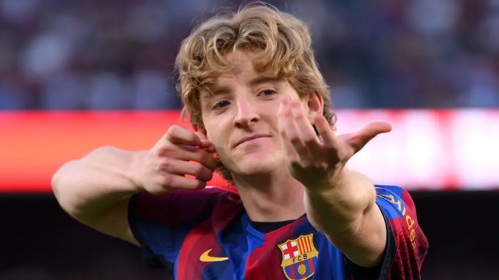 Barcelona forward Anthony Gordon, who signed from Newcastle in a £69m-plus deal in May.